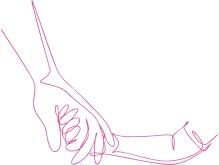 Image d'une enfant tenant la main de quelq'un en one line